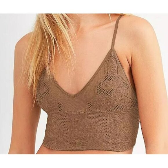 Free People Sand Candy Seamless Longline Bralette Adjustable Strap M/L - Picture 2 of 9